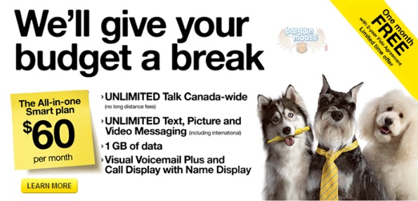 Fido Canada Unlimited Plan 60/m + 1 Month Free BargainMoose Canada