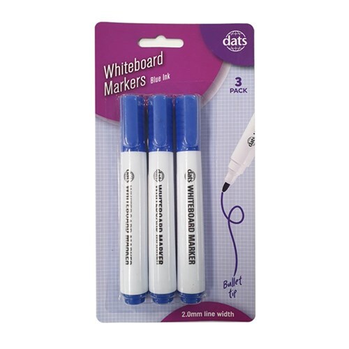 Whiteboard Markers Blue Ink 3 Pack Cheap Stationery Supplies