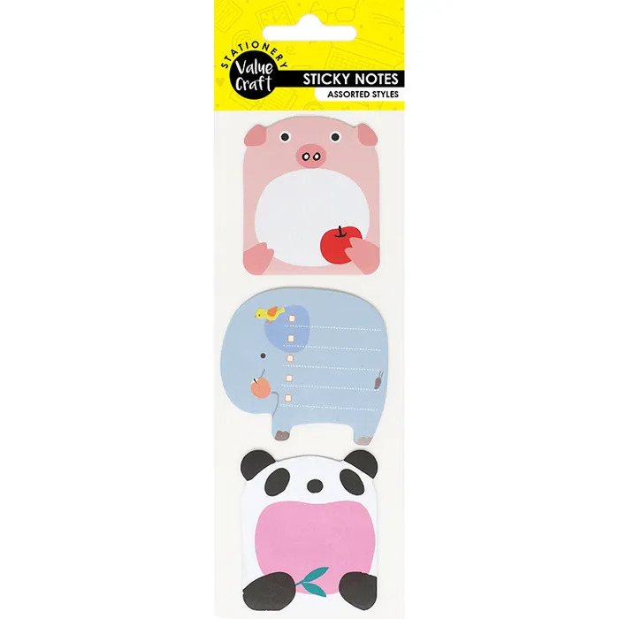 Mini Animal Sticky Notepads 3 Pack Cheap Kids Craft Supplies Discount