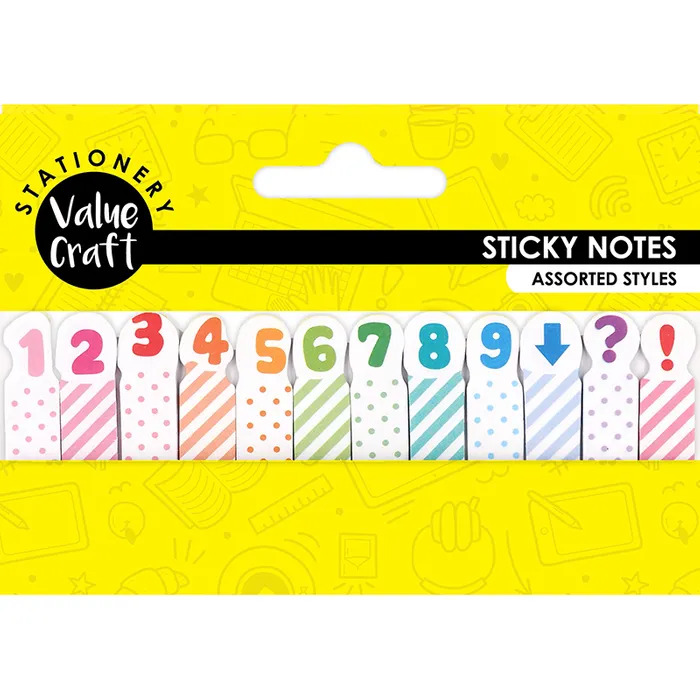 Sticky Marker Tabs Numbers 12 Pack Cheap Craft Supplies Store Online