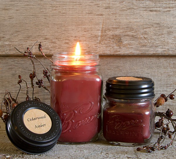  Cedarwood Amber Jar Candle 8oz BHP_CED