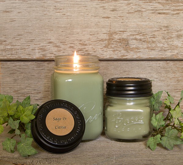  Sage & Citrus Soy Blend Jar Candle 8oz BHP_SAG