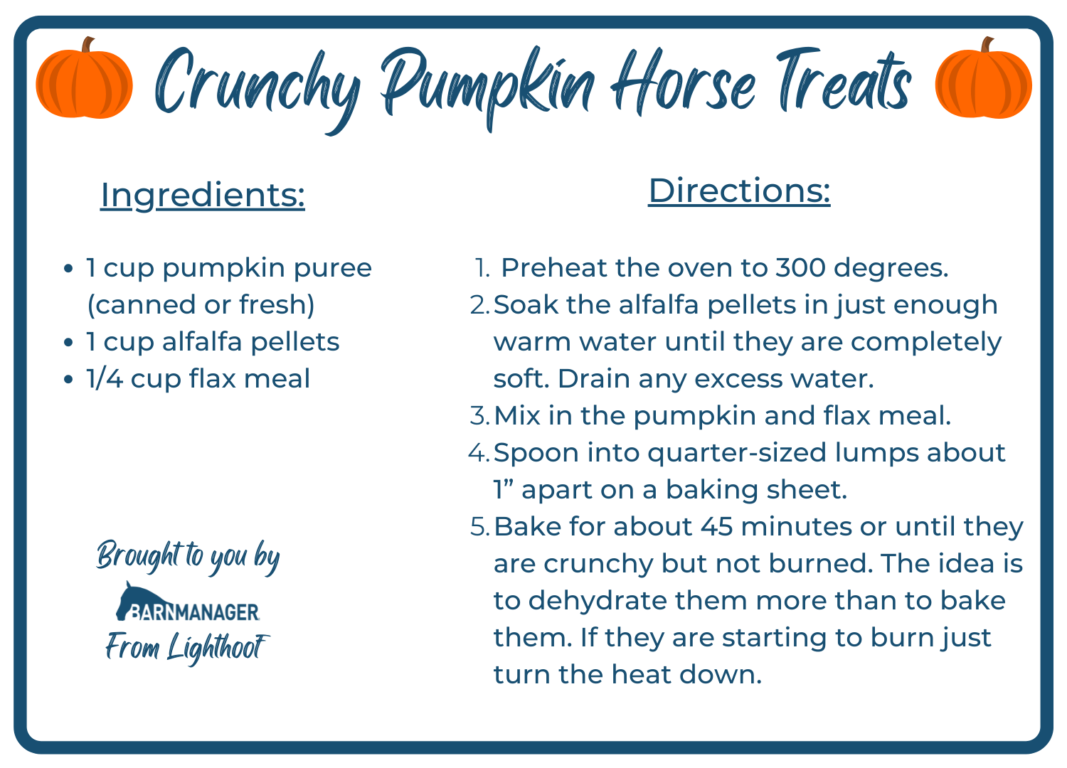 DIY Recipes for FallThemed Horse Treats BarnManager