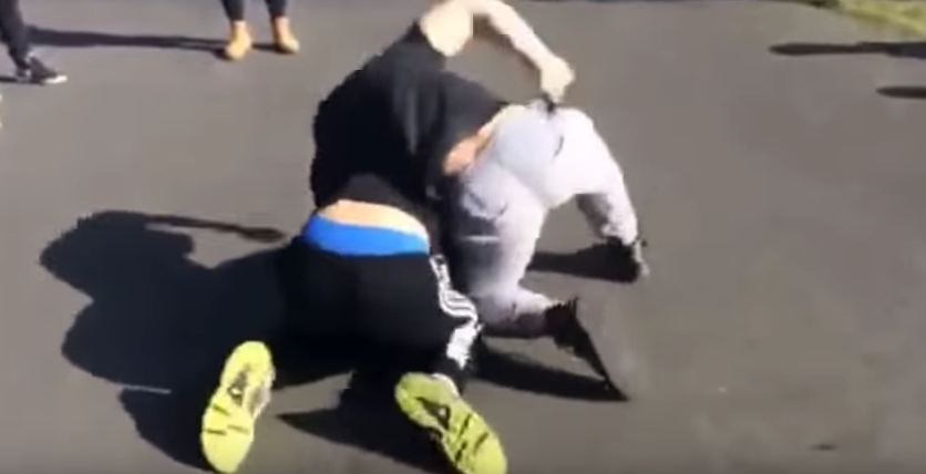 Serious Beat Down Forces Kid To Tap Out…In A STREET Fight. Barnorama