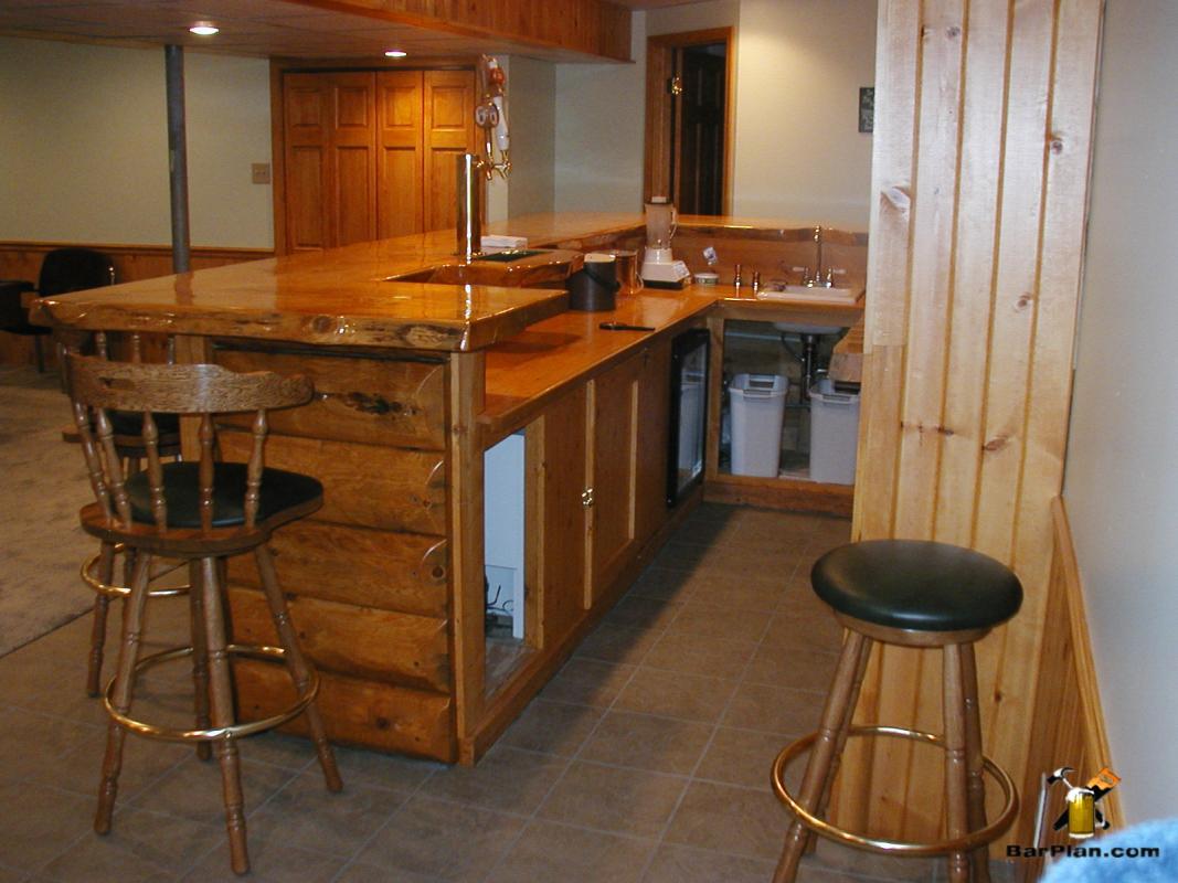 EHBP04 LShaped Wet Bar Easy Home Bar Plans