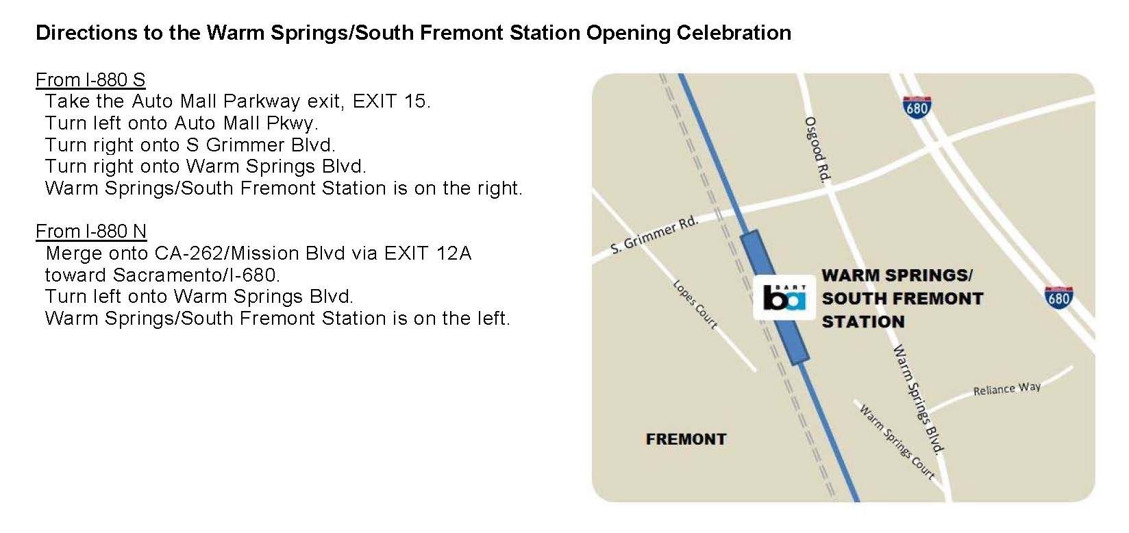 Warm Springs Extension News bart.gov