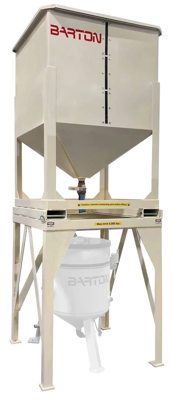 Abrasive Transfer Hopper and Stand BARTON