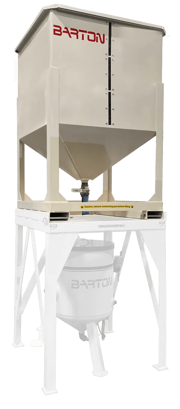 Abrasive Transfer Hopper and Stand BARTON