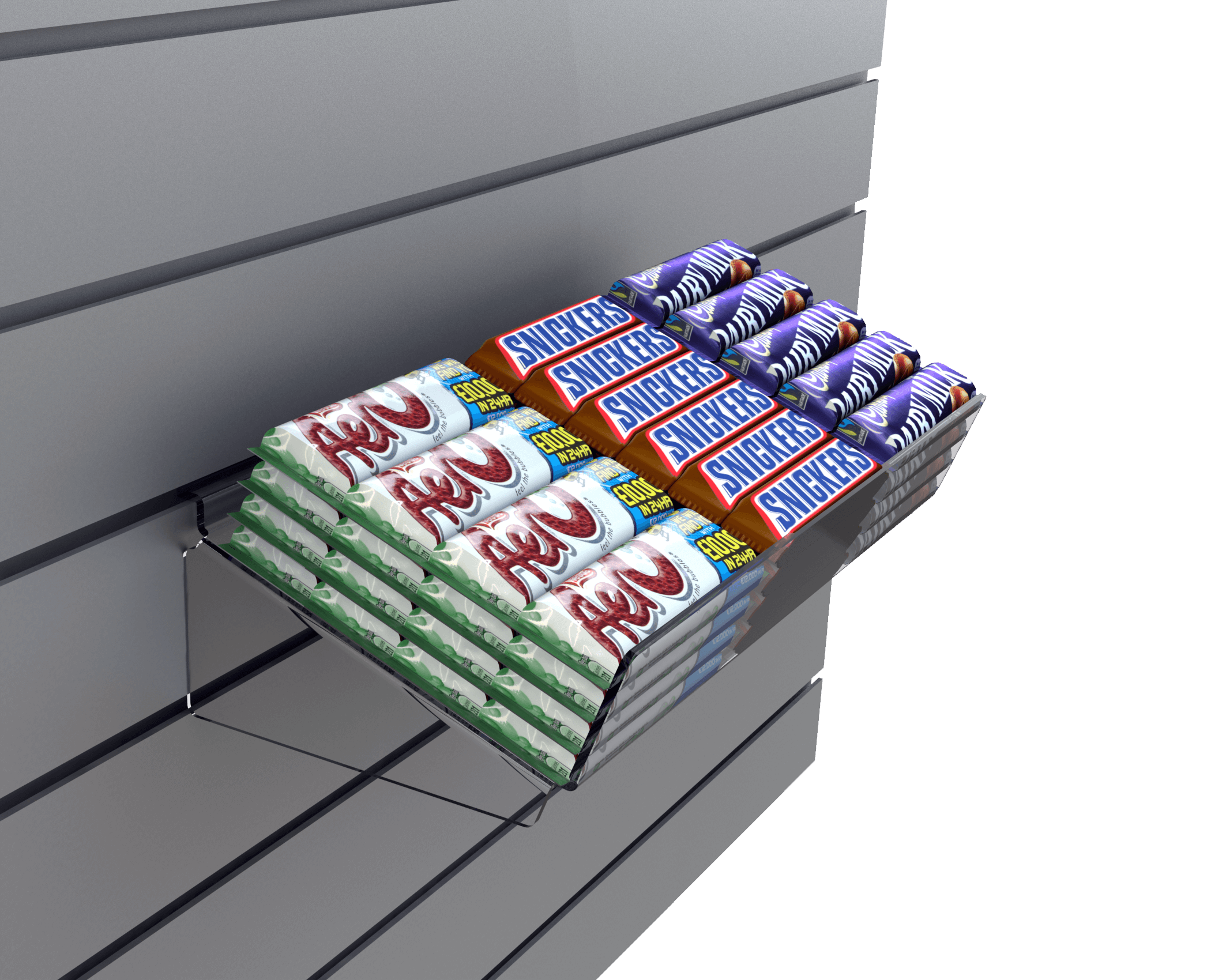 Slatwall Confectionery Shelf Bartuf