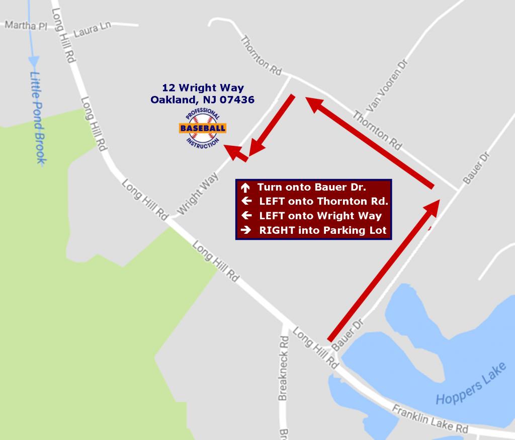 Directions To PBI Professional Baseball Instruction