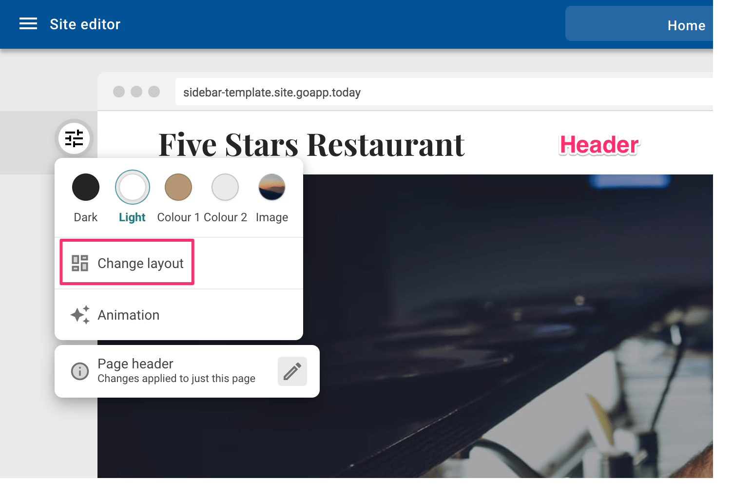 Fixed sidebar template BaseKit