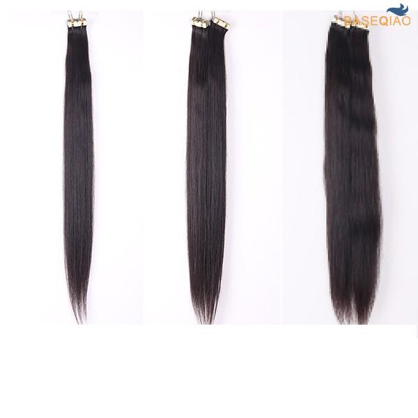 Human hair Mini Flower Tape Hair Extensions Bone straight