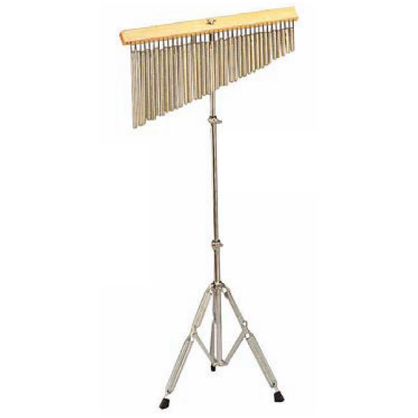 MP 24 Gold Colour Bar 36 Hanging Chimes with Double Braced Stand Bashs Music