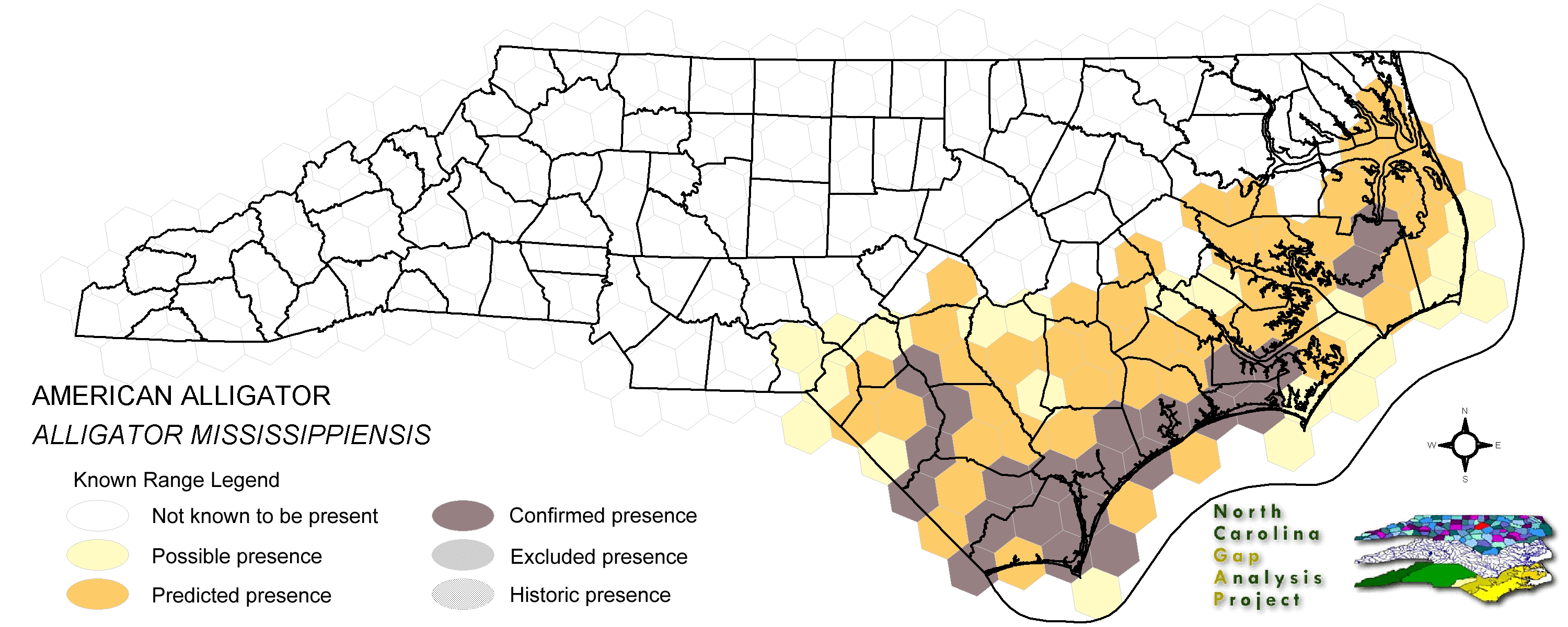 American Alligator Habitat Map