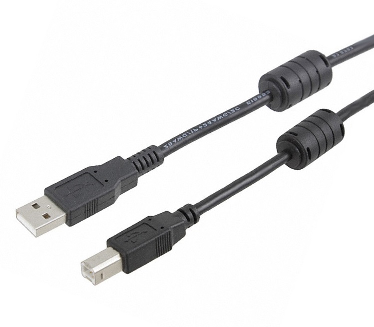 USB Cable Dual Ferrite Core A to B 6ft