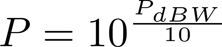 Decibel (dBW) Electronics BasicTables