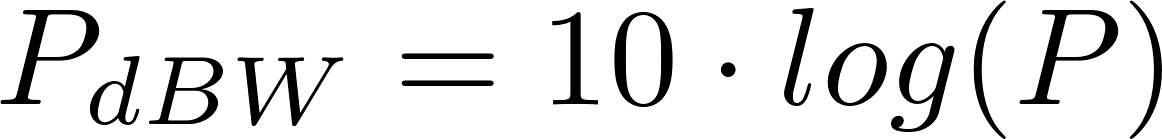 Decibel (dBW) Electronics BasicTables