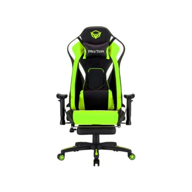 MeeTion MTCHR22 Leather Reclining ESport Green Gaming Chair with FootrestBasictech,