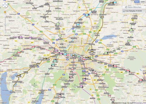 Der SBahn auf der Spur LiveFahrplan aus München