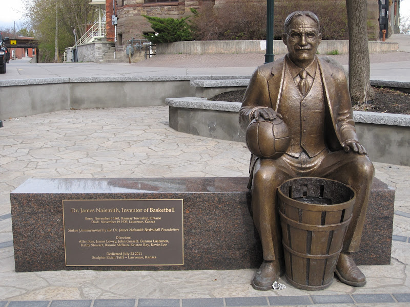 James Naismith Statue Unveiled in Inventor's Hometown Basketball Manitoba