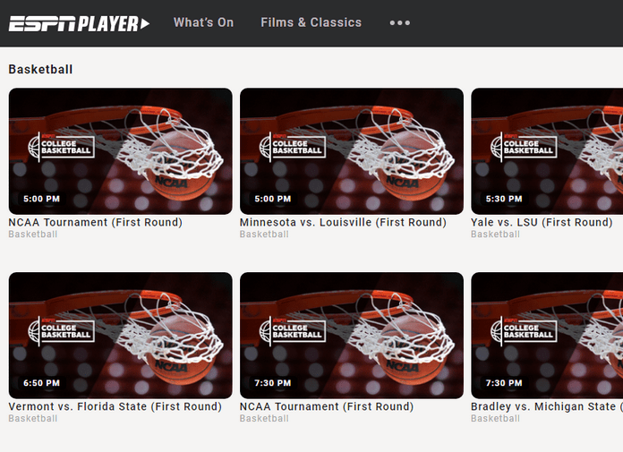 Torneo NCAA 2019 dove vedere la March Madness? Su ESPN Player! ⋆