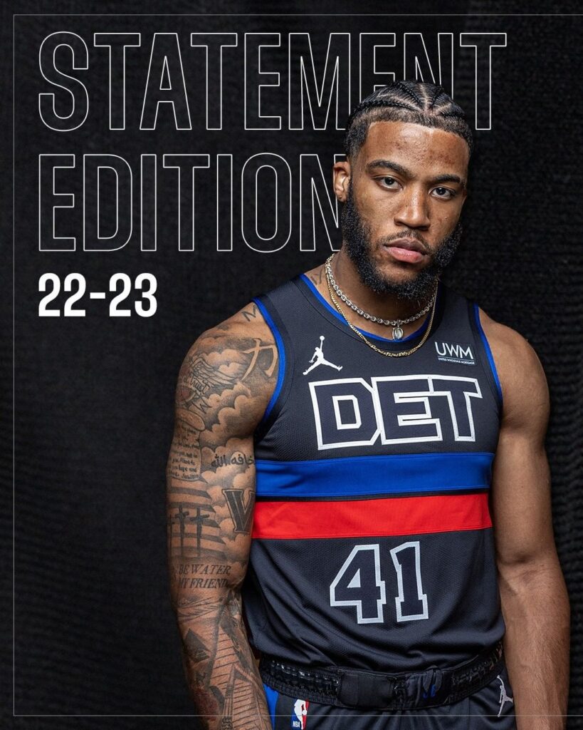 Maillot Statement 20222023 des Pistons un fan à l'honneur