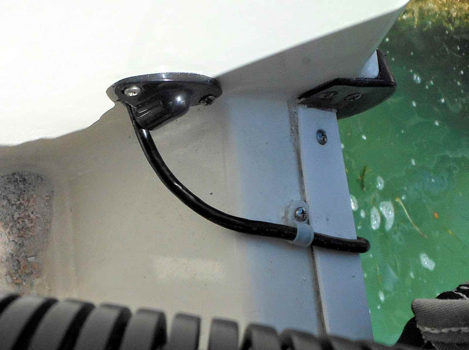 "Grommet" for hiding depth finder wires through fiberglass Bass Boats, Canoes, Kayaks and more