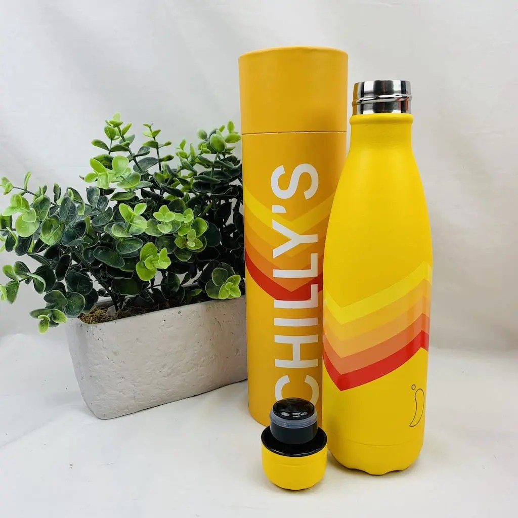 Chilly's bottle Yellow ZigZag Thermosfles 500 ml Bastaa!