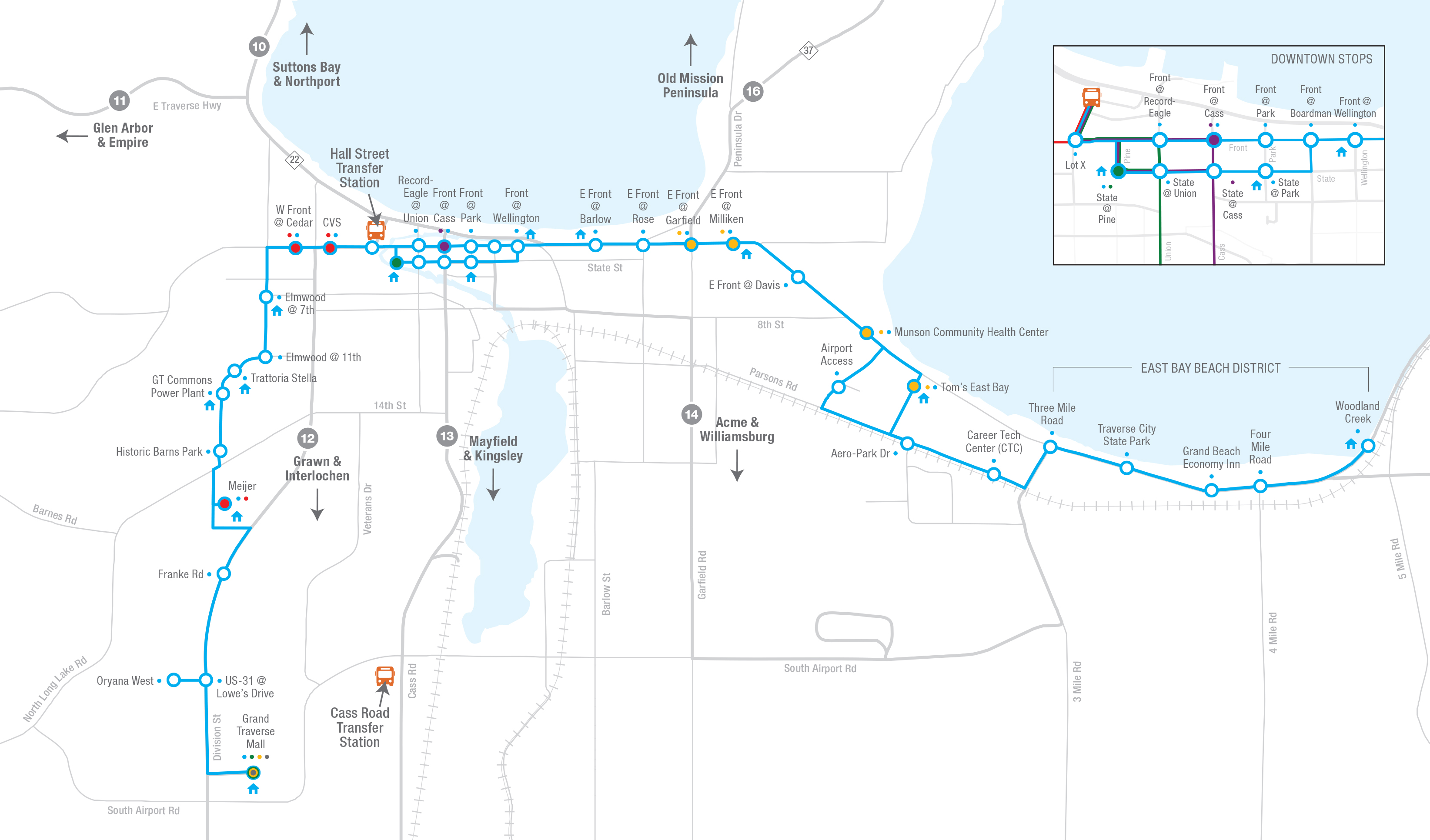 cherry festival traverse city 2023 map Bayline Bus Route BATA Traverse City Bus Transportation