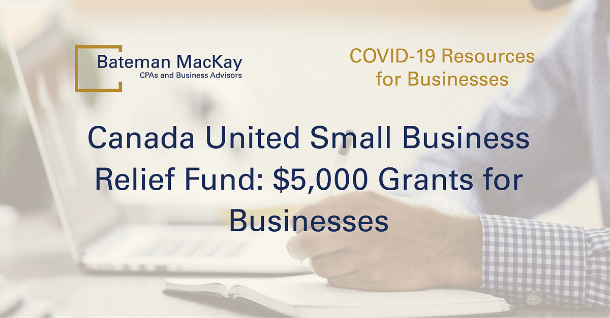 Canada United Small Business Relief Fund 5,000 Grants for Businesses