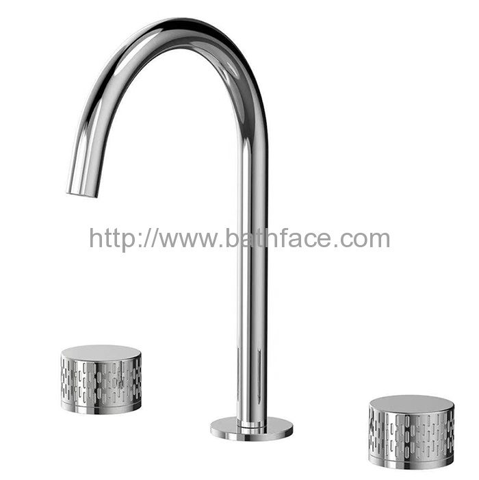 3 Pieces Widespread Basin Sink Mixer Bathroom Tap Factory