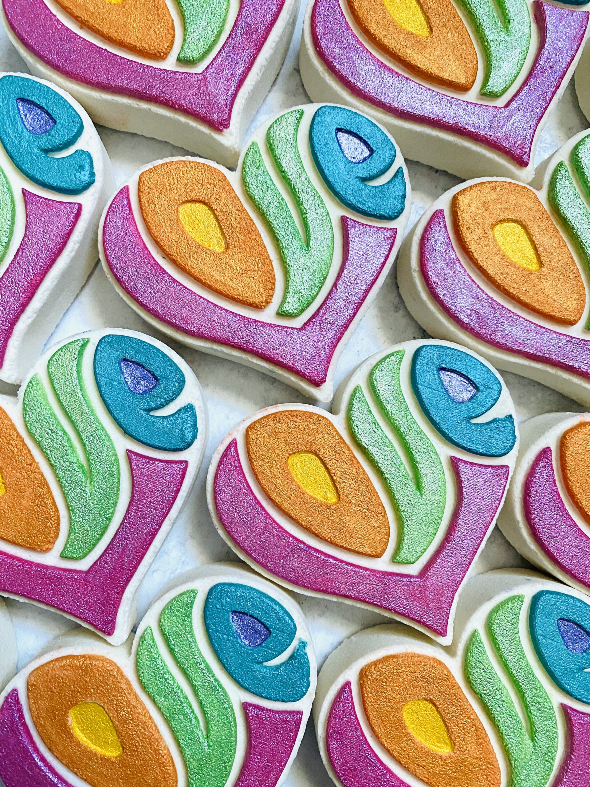 Hand Painted Bath Bombs Bath Fizz and Foam