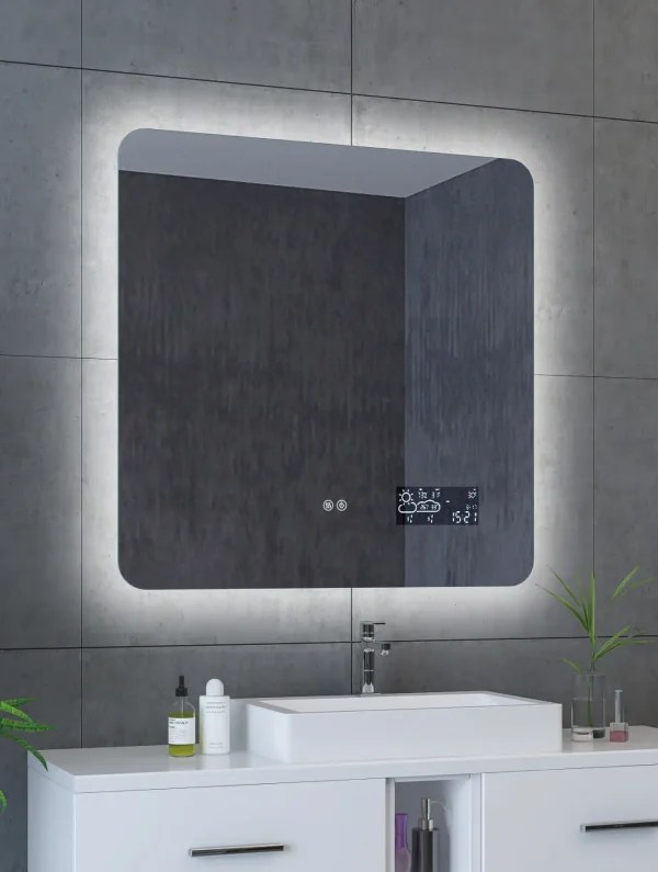 Bathroom mirror / Smart mirror with Time display / backlit Mirror