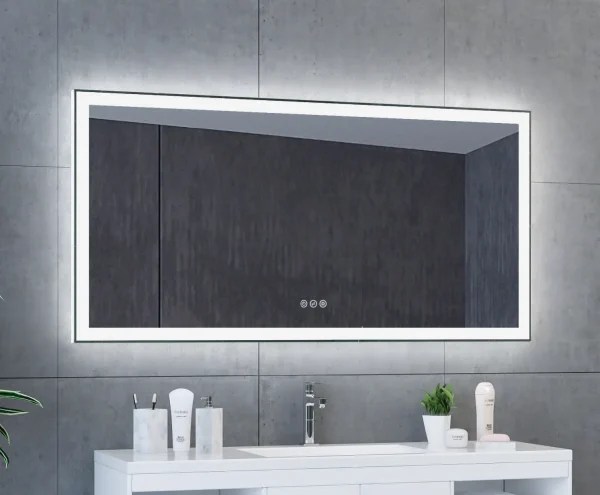 Front lit led bathroom mirror / bathroom mirror discount – Bathnology