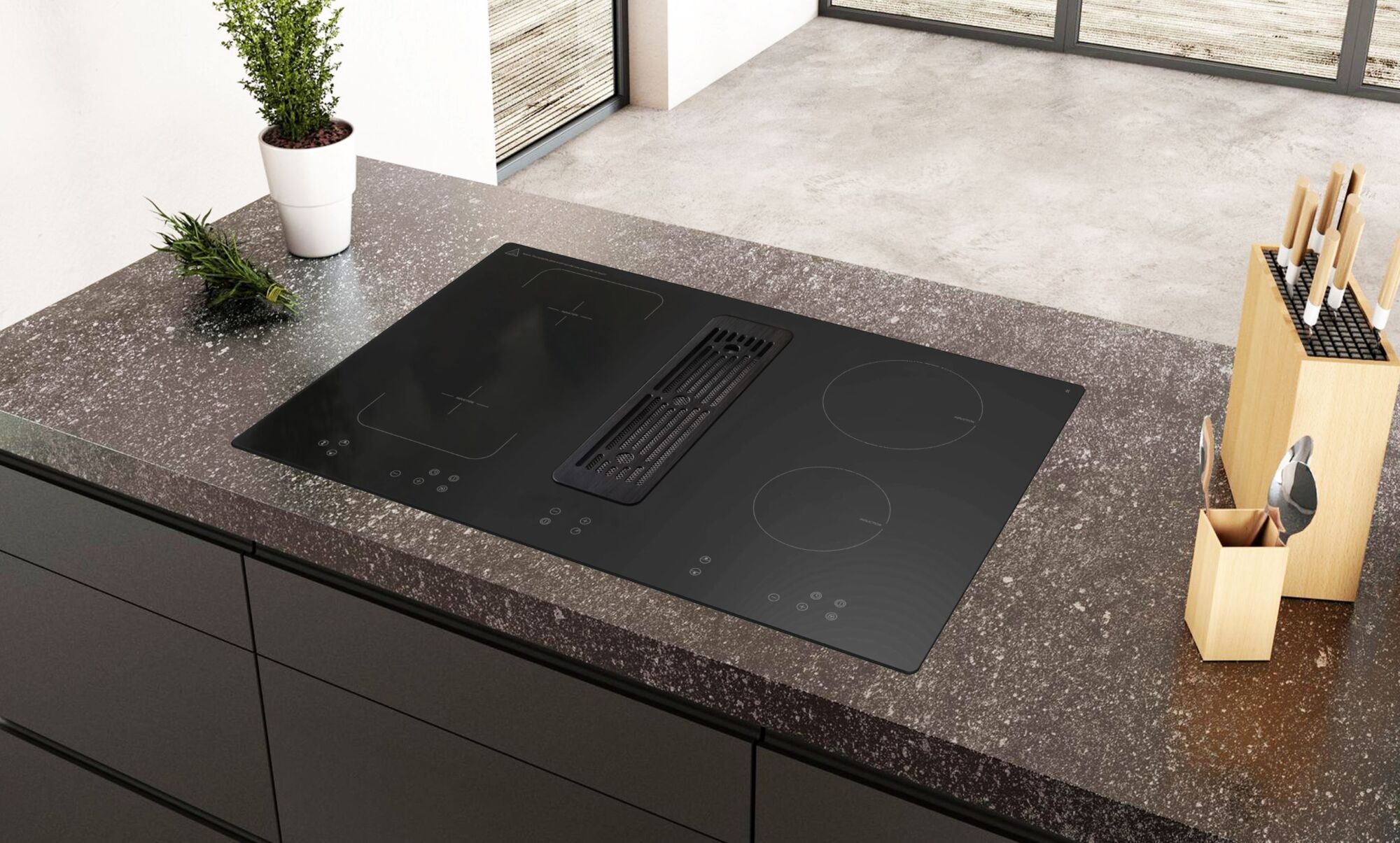New ‘Full Black’ 2in1 Venting Induction Hob Launched by Prima+