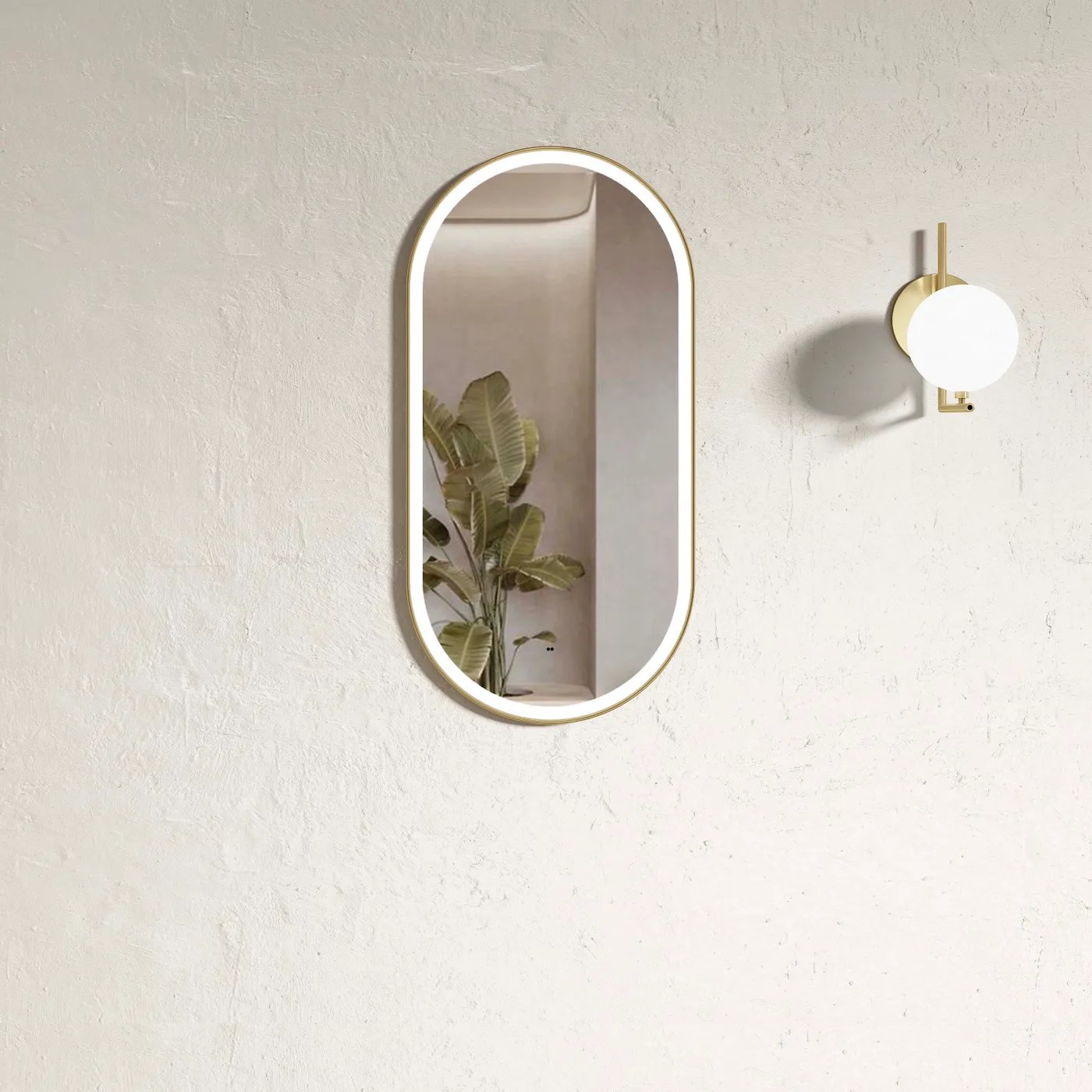 Otti Australia Brighton LED Gold Framed Oval Mirror Bathroom Upgrade