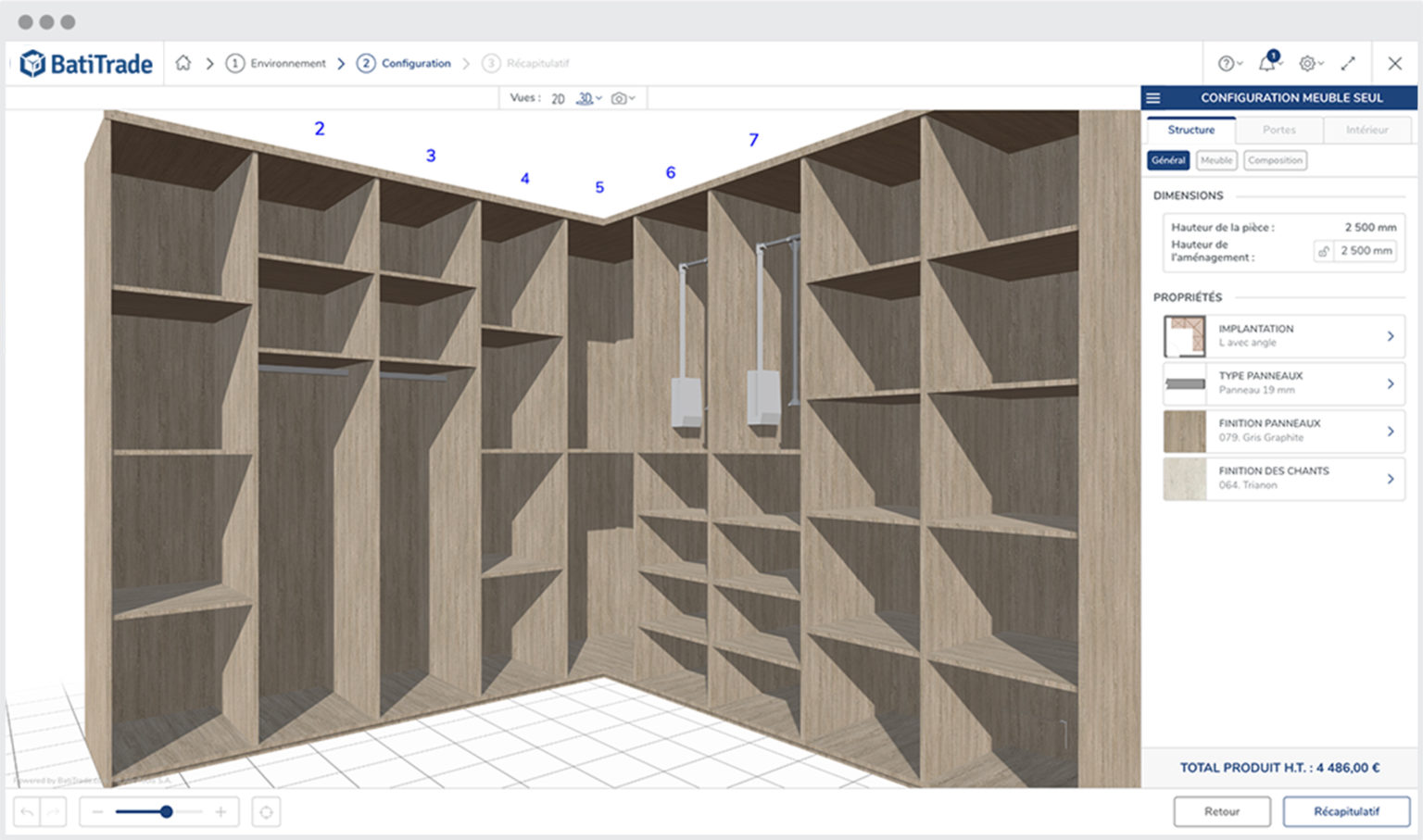 Configurateur de placard et dressing BatiTrade