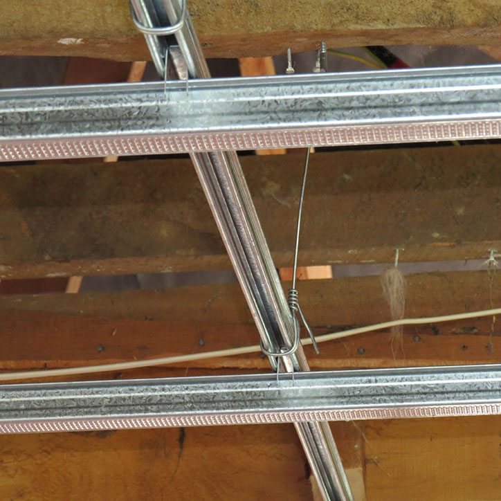 Steel Ceiling Batten Installation Direct Fix Channel & Clips