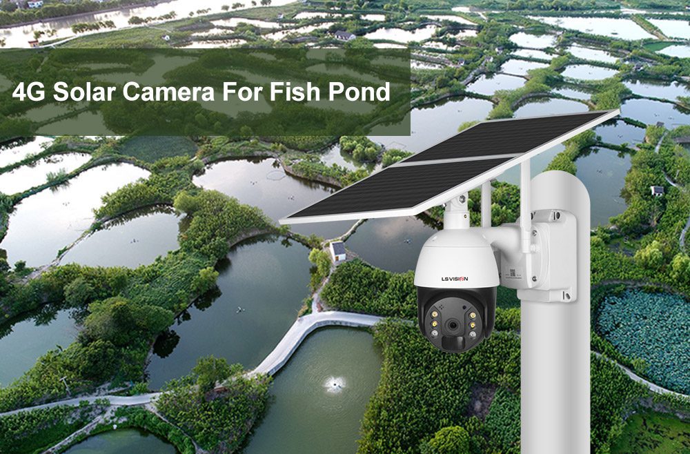 Intelligent 4g solar security camera solution for fish ponds LSVISION