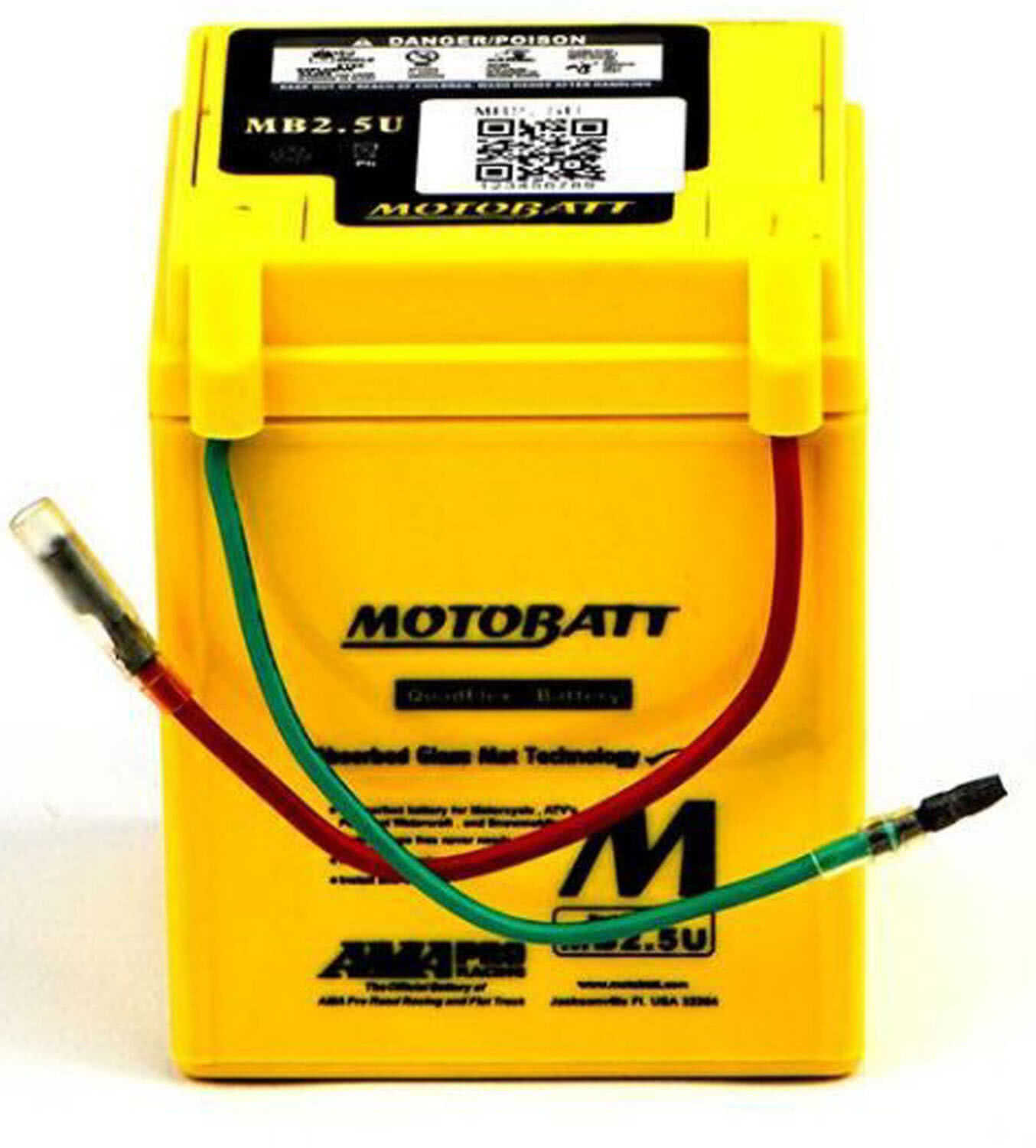 MB2.5U Motobatt AGM battery sealed replacement