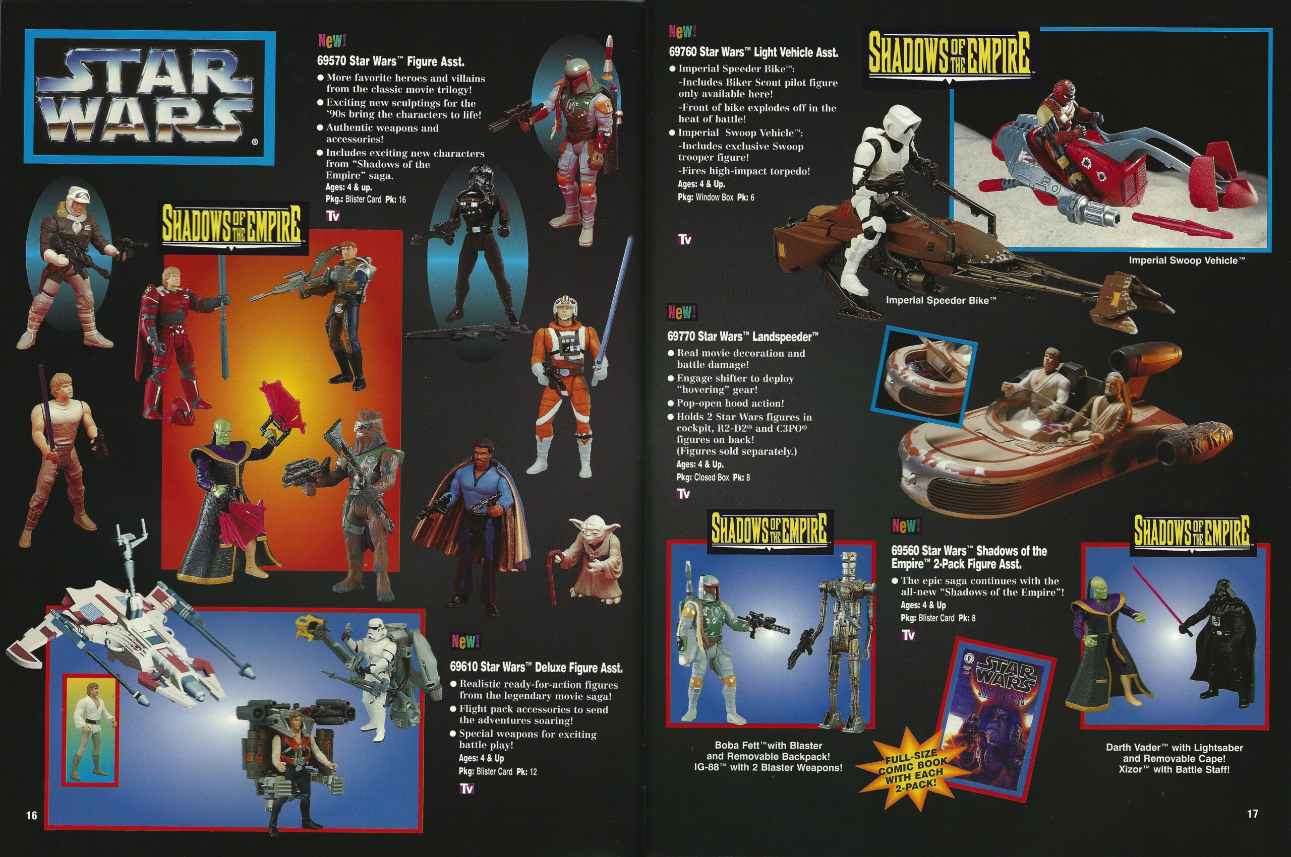 Shadows of the Empire in the 1996 Hasbro Toy Fair Catalog BattleGrip