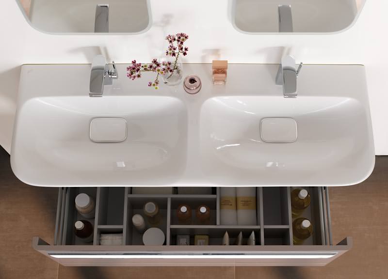 myDay neue Komplettbadserie im mittleren Preisbereich von Keramag incl. Doppelwaschtisch