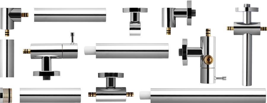 AufputzWasserleitung „Aquarail“ von Kaja kombiniert Funktion und Design