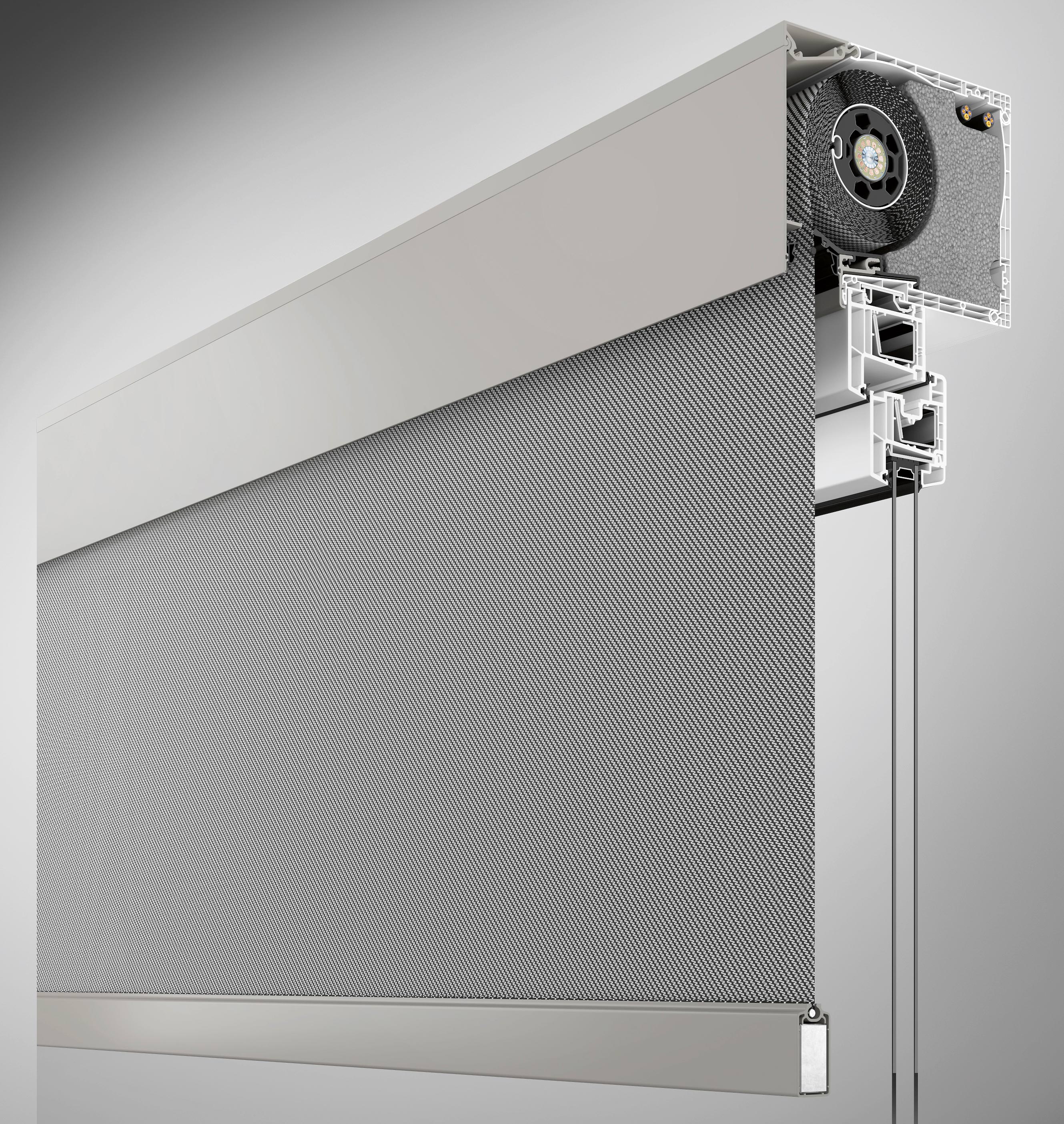 RA zipSCREEN Aufsatzsystem mit textilem Sonnenschutz à la Roma