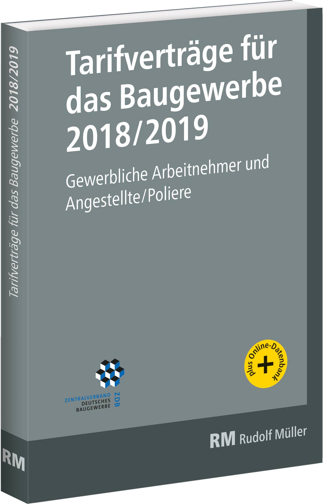 Tarifverträge für das Baugewerbe 2018/2019 auf 380 Seiten