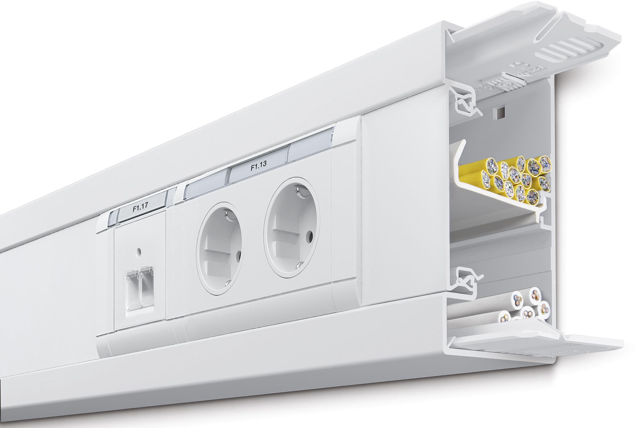 Neuer halogenfreier Brüstungskanal von Hager für Projekte mit hohen