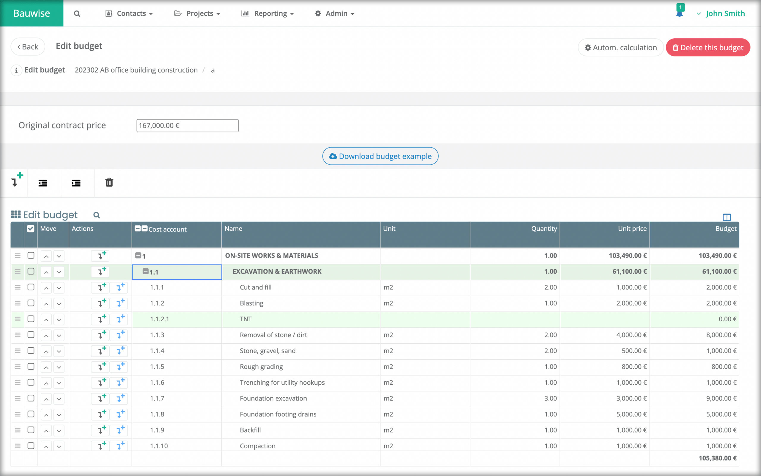 Construction Budget Management Software Bauwise