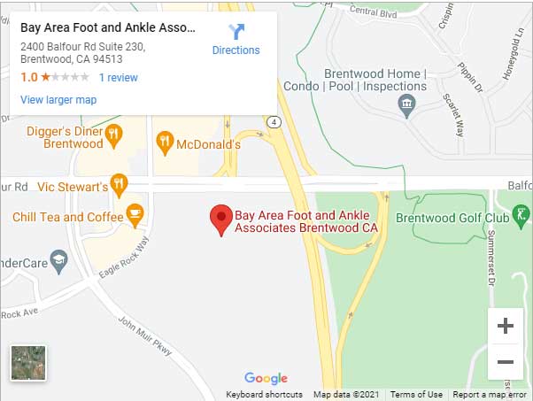 Directions to Podiatrist in Brentwood, CA 94513 On Balfour Road