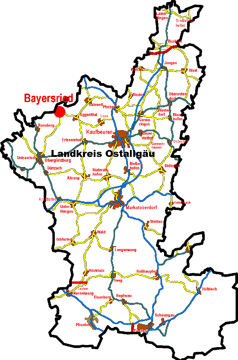 Landkreis Ostallgäu Karte LandkreisKarte