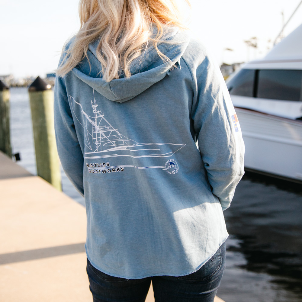 Hull Lines Ladies Zip Hoodie Bayliss Boatworks